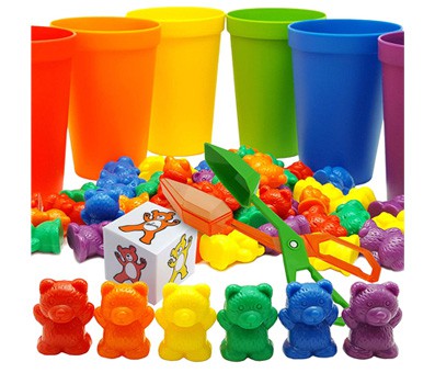 Image of product Skoolzy Rainbow Counting Bears with Matching Sorting Cups