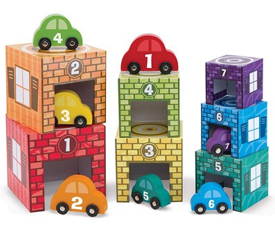 Product image of Melissa & Doug Nesting and Sorting Garages and Cars